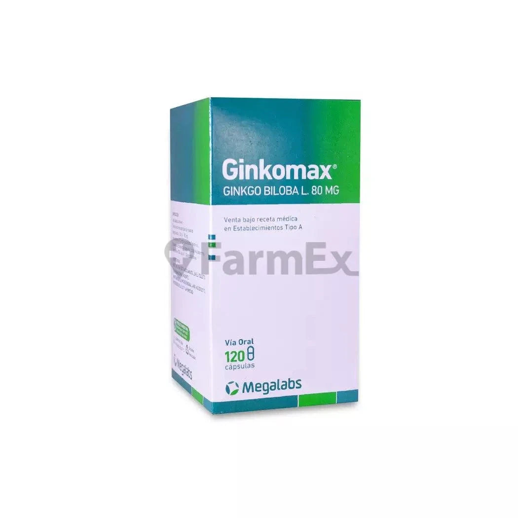 Ginkomax 80 mg x 120 cápsulas Farmex-Pluxee-Persistente